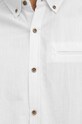 Koszula lniana męska z kołnierzykiem button down kolor biały RS24.KKM070 biały RS24