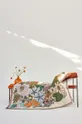 Koc żakardowy w kwiaty 130 x 160 cm kolor multicolor multicolor