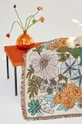 Koc żakardowy w kwiaty 130 x 160 cm kolor multicolor 80 % Poliester, 20 % Bawełna