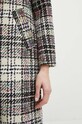 Płaszcz z domieszką wełny damski wzorzysty kolor multicolor RS24.KPD101