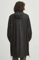 Nepremokavý kabát dámsky hladký čierna farba <p>60 % Polyester, 40 % Polyuretán</p>