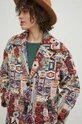 Płaszcz damski wzorzysty kolor multicolor Damski