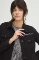 Džínová bunda dámská z kolekce Eviva L'arte černá barva