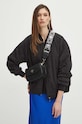 Kurtka bomber damska pikowana kolor czarny czarny RS24.KUD300