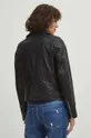 Kožená bunda dámska čierna farba Hlavný materiál: 100 % Prírodná koža Podšívka: 100 % Polyester