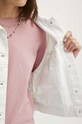 Kurtka jeansowa bawełniana damska oversize kolor biały RS24.KUD606
