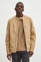 Bunda pánská béžová barva bez kapuce béžová RS24.KUM100