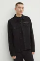 Rifľová bunda pánska z kolekcie Eviva L'arte čierna farba čierna