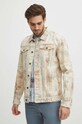 Kurtka jeansowa męska wzorzysta kolor multicolor multicolor RS24.KUM503