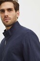 Kurtka męska typu harrington z domieszką lnu kolor granatowy RS24.KUM614 granatowy