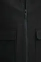 Kurtka męska typu harrington z domieszką lnu kolor czarny Męski