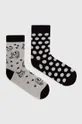Bavlněné ponožky dámské z kolekce Den koček (2-pack) více barev dlouhé ponožky vícebarevná RS24.LGD100