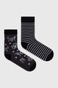 Skarpetki bawełniane damskie w pieski (2-pack) kolor multicolor skarpetki długie multicolor RS24.LGD101