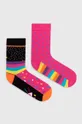 viacfarebná Bavlnené ponožky dámske so vzorom (2-pack) viac farieb Dámsky