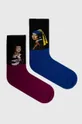 viacfarebná Bavlnené ponožky dámske z kolekcie Eviva L'arte (2-pack) viac farieb Dámsky