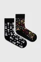 viacfarebná Bavlnené ponožky dámske kvetované (2-pack) viac farieb Dámsky