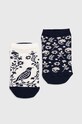 Skarpetki bawełniane damskie z motywem roślinnym i zwierzęcym (2-pack) kolor multicolor skarpetki krótkie multicolor RS24.LGD502