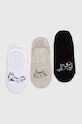 Skarpetki bawełniane damskie w koty (3-pack) kolor multicolor skarpetki krótkie multicolor RS24.LGD506