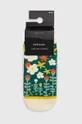 Skarpetki bawełniane damskie w kwiaty (2-pack) kolor multicolor multicolor