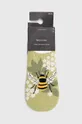 Skarpetki bawełniane damskie w pszczoły (3-pack) kolor multicolor 75 % Bawełna, 23 % Poliamid, 2 % Elastan