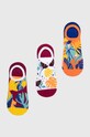 Skarpetki bawełniane damskie z motywem roślinnym (3-pack) kolor multicolor skarpetki krótkie multicolor RS24.LGD701