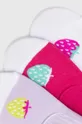 Bavlnené ponožky dámske s jahodami (3-pack) viac farieb viacfarebná
