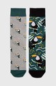 Skarpetki bawełniane męskie w tukany (2-pack) kolor multicolor skarpetki długie multicolor RS24.LGM303