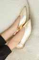 Medicine bőr balerina cipő arany