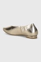 Baleriny skórzane damskie gładkie kolor złoty RS24.OBD500 złoty