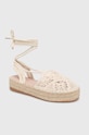 Boty Espadrilky dámské béžová barva RS24.OBD805 béžová