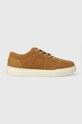 Sneakersy zamszowe męskie gładkie kolor brązowy RS24.OBM302 brązowy RS24
