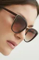 Slnečné okuliare dámske hnedá farba Dámsky