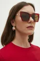 czerwony Okulary przeciwsłoneczne damskie z polaryzacją kolor czerwony Damski