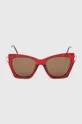 Okulary przeciwsłoneczne damskie z polaryzacją kolor czerwony Materiał główny: 95 % Poliwęglan, 5 % Miedź, Materiał dodatkowy: 100 % Triacetat