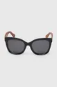 Okulary przeciwsłoneczne damskie z polaryzacją kolor czarny Oprawki: 50 % Drewno, 50 % Poliwęglan, Szkła: 100 % Triacetat