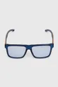 Okulary przeciwsłoneczne męskie z powłoką Revo i polaryzacją kolor granatowy Oprawki: 50 % Poliwęglan, 50 % Drewno, Szkła: 100 % Triacetat