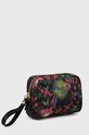 Akcesoria Kosmetyczka travel damska wzorzysta kolor czarny RS24.PFD701 czarny