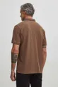 Polo bawełniane męskie z domieszką elastanu wzorzyste kolor brązowy 98 % Bawełna, 2 % Elastan