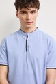 Polo bawełniane męskie z elastanem kolor niebieski RS24-POM301 niebieski