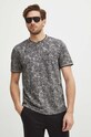 Polo męskie wzorzyste kolor szary szary RS24.POM600