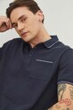 Bavlnené polo tričko pánske tmavomodrá farba tmavomodrá RS24.POMB03