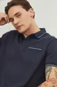 námořnická modř Bavlněné polo tričko pánské tmavomodrá barva