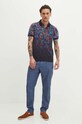 Polo bawełniane męskie z domieszką elastanu wzorzyste kolor multicolor RS24.POMB10 multicolor RS24