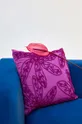 ružová Dekoratívna obliečka na vankúš s ozdobnou aplikáciou 45 x 45 cm ružová farba Unisex
