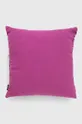 Poszewka dekoracyjna na poduszkę z ozdobną aplikacją 45 x 45 cm kolor różowy 100 % Bawełna