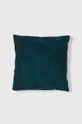 Dekoratívna obliečka na vankúš s ozdobnou aplikáciou 45 x 45 cm zelená farba tyrkysová