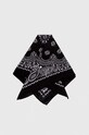 Bandana bawełniana damska wzorzysta kolor czarny wzorzyste czarny RS24.SAD060
