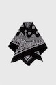 Bandana bawełniana damska wzorzysta kolor czarny wzorzyste czarny RS24.SAD060