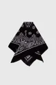 čierna Bavlnená multifunkčná šatka dámska so vzorom čierna farba Dámsky