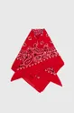 červená Bavlnená multifunkčná šatka so vzorom červená farba Dámsky